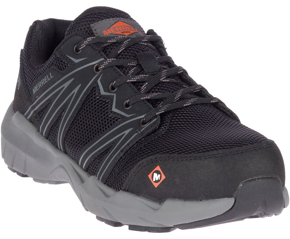 Buty Sportowe Merrell Męskie Czarne - Fullbench Superlite Alloy Toe Sd - 710429-CIL